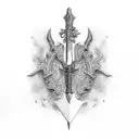 Sword tattoo design idea