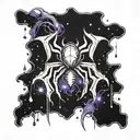 phantom troupe spider galaxy theme sternum  tattoo design idea