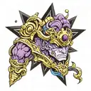 jojo's bizarre adventure star galaxy tattoo design idea