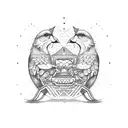 bmx sparrow tattoo design idea