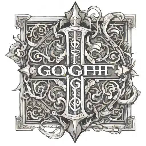 "I fought the good fight, I finished the course, I kept the faith" in Ancient Roman looking font tattoo design idea