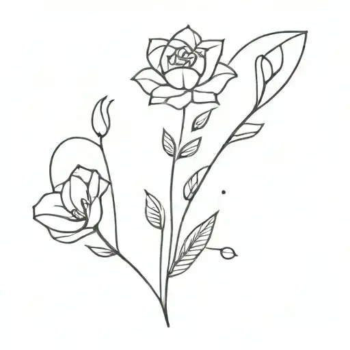 may 20th birthday flowers tattoo design idea