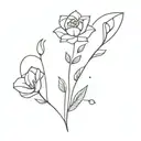 may 20th birthday flowers tattoo design idea