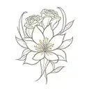 may 20th birthday flowers tattoo design idea