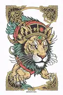 Malcom X Lion Yugioh card tattoo design idea