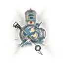 train tattoo design idea