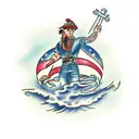 train tattoo design idea