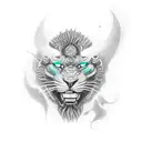 cosmic entity tattoo design idea