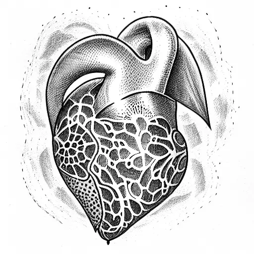 Crying Heart tattoo design idea