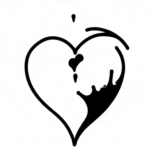 Crying Heart tattoo design idea