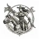 cowgirl tattoo arm sleeve tattoo design idea