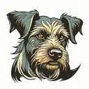 wired haired pointing griff dog breed tattoo design idea