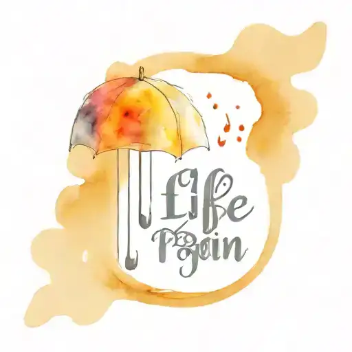 small tattoo with the phrase: if life is a fire, we will sing in the rain tattoo design idea