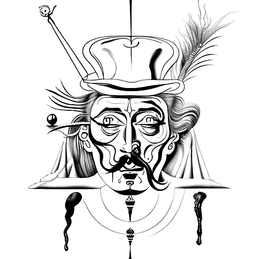 Salvador Dali references tattoo design idea