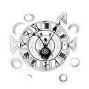 Salvador Dali references clock tattoo design idea