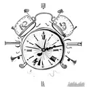 Salvador Dali references clock tattoo design idea