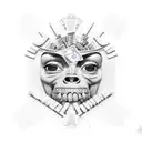 Money theme with references to Post Malone and Juice WRLD and a 999 inscription tattoo design idea