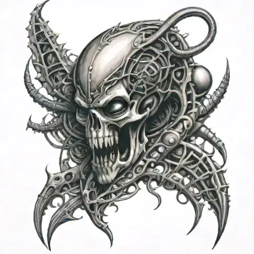 A Giger style tattoo design idea