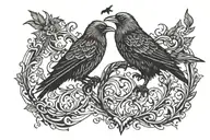 HUGIN AND MUNIN tattoo design idea