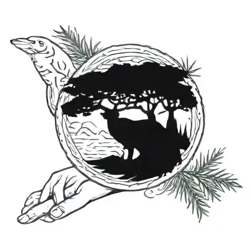 berytus nutrix legum with the cedar of lebanon on the back of my hand   tattoo design idea