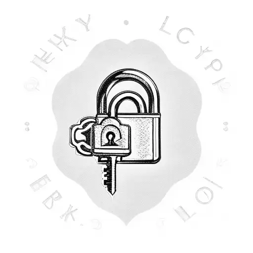 A key and lock symbolizing the bond between you and your husband tattoo design idea