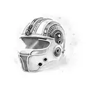 the shape separated of the following helmets spartan helmet, medieval helmet, samurai helmet, penacho azteca all of this tattoo design idea