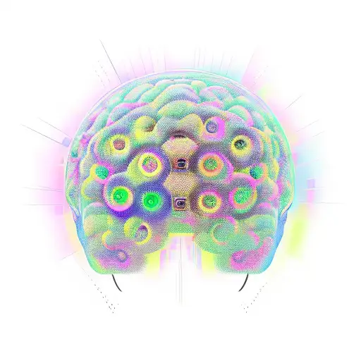 human mind mixed with matrix tattoo design idea