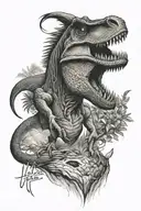 trex tattoo design idea