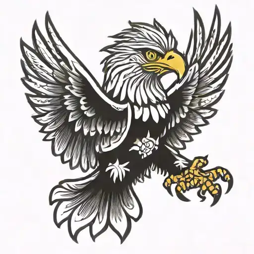 mexican eagle tattoo design idea