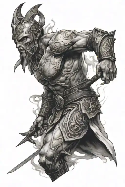 Mars god of war tattoo design idea