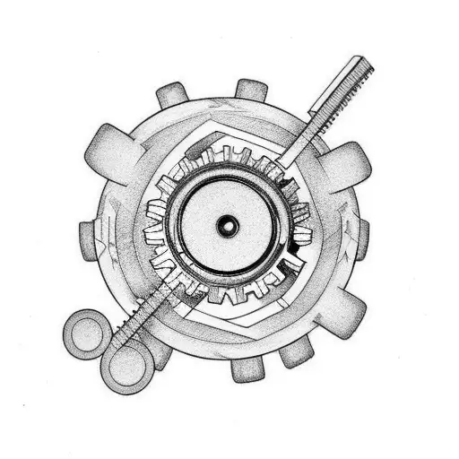 gears tattoo design idea