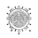 gears tattoo design idea