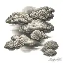 shaded clouds with Brady tattoo design idea