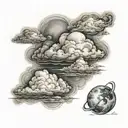 shaded clouds with Brady tattoo design idea