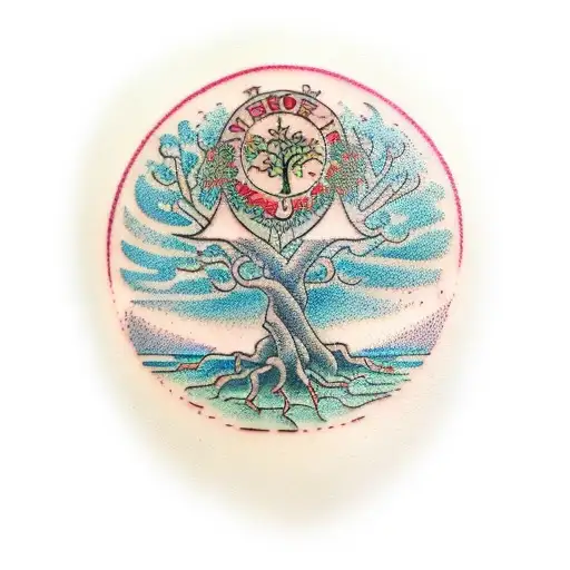 Tree of Life Agnes and Iris tattoo design idea