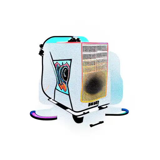 Orca behind a DJ Booth tattoo design idea