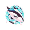 Orca as a DJ tattoo design idea