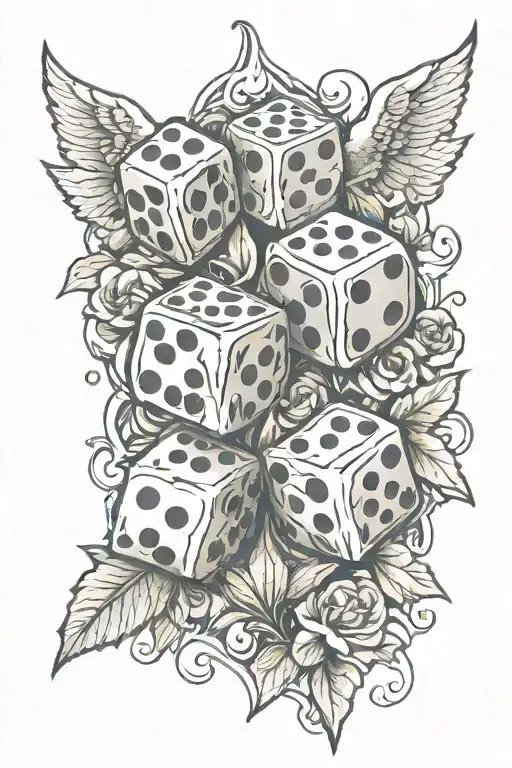Matthew 16:33 throwing dice  tattoo design idea