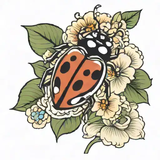 Ladybug tattoo design idea