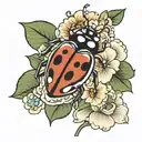 Ladybug tattoo design idea