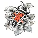 Ladybug tattoo design idea