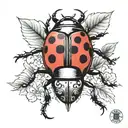 Ladybug tattoo design idea