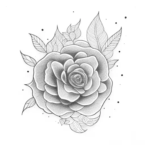 mental health flowers tattoo design idea
