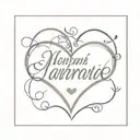 Happy name heart shape made tattoo design idea