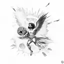 icarus falling tattoo design idea