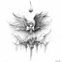 icarus falling tattoo design idea