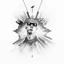 icarus falling tattoo design idea