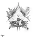 icarus falling tattoo design idea