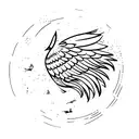 icarus falling tattoo design idea