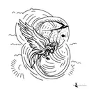icarus falling tattoo design idea